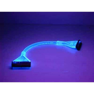 IDE kabel 2 kontakter 30cm ATA 40 pin Rund UV Blå