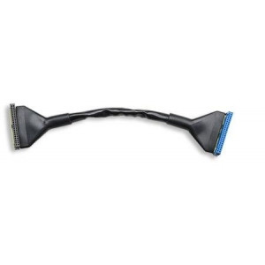 IDE kabel 2 kontakter 45cm ATA 40 pin Rund svart
