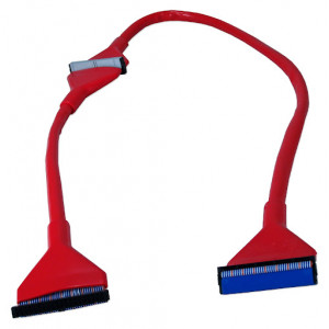 IDE kabel 3 kontakter 45cm ATA 40 pin Rund UV Blå