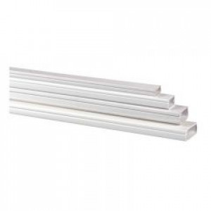 Kabelkanal 12.5x12.5mm 2m vit kabellist per m