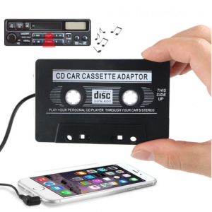 Kassettbandomvandlare AUX 3.5mm Adapter, spelar upp ljud från mobilen, MP3, CD i bilens kasettbandspelare