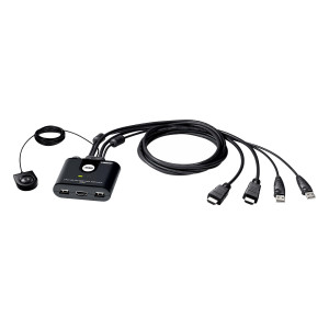 KVM-Switch 2-port USB HDMI FHD med kablar - Aten