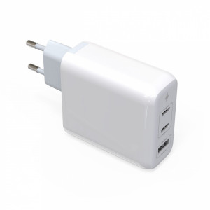 Laddare USB-C 65W GaN 5-20V 3-3.3A USB-A + 2xUSB-C