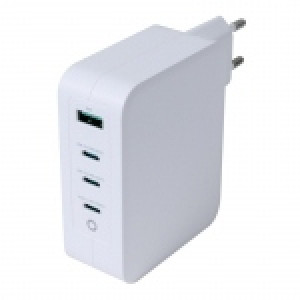 Laddare USB-C 130W GaN 5-20V 1-3A USB-A + 2xUSB-C