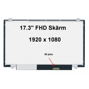 Laptopskärm 17.3" LED 40pin 1920X1080 FHD Mate