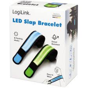 LED-Reflexband 2-pack Blått och Grönt armband