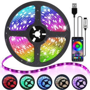 LED lister 3m belysning 90 LED Fjärr USB Bluetooth