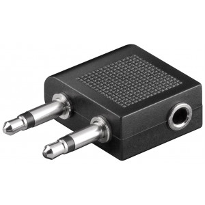 Ljudadapter 3.5mm - 3.5mm x2 mono (ho-ha) för Flyg