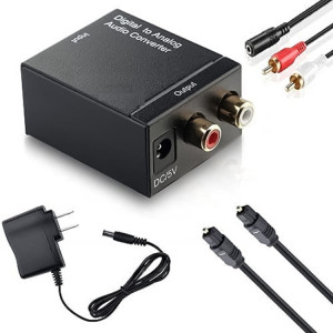 Ljudomvandlare Digital Toslink till Analog RCA x 2