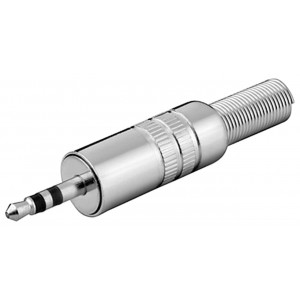 Ljudkontakt 3.5mm stereo 3-pin hane metall