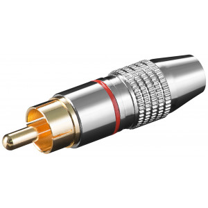 Ljudkontakt RCA hane Metall GOLD