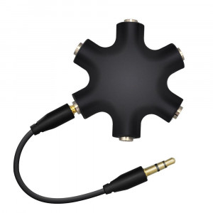 Ljudsplitter 3.5mm Audio Aux splitter 5-port