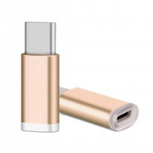 Micro USB - USB-C 3.1 Adapter Guld (hona-hane)