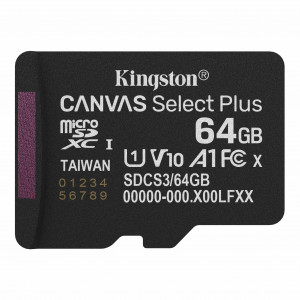 microSD - 64GB Kingston 100Mb/s Gen3