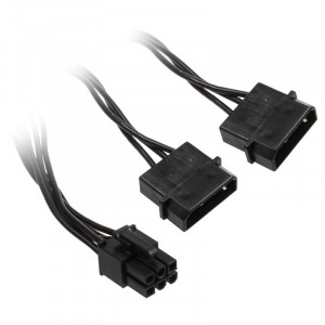 Modulär PSU strömkabel 6 pin - 2 x Molex