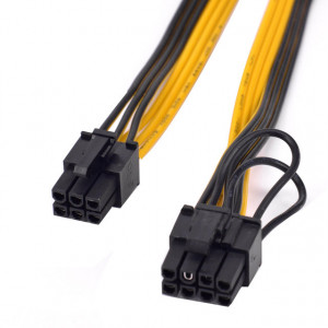 Modulär PSU strömkabel 6 pin - 6+2 pin PCI-E ha-ha