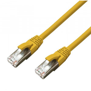 Nätverkskabel Cat6a (7.5m) S/FTP PoE+ ready Gul