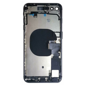 Baksida iPhone 8+ komplett med flexkablar Svart