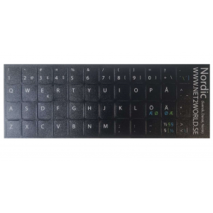 Bokstäver till Svenskt , danskt & norskt Tangentbord, Klistermärken