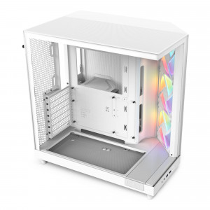 Chassi - NZXT H6 Flow RGB (Vit/Transparent)