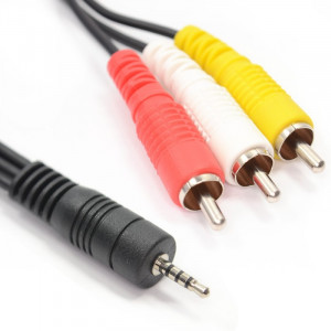 AV Videokabel till digitalkamera 2.5mm - 3 x RCA