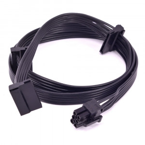 Strömkabel 6 pin - 3 x SATA (ha-ho) PCI-E PSU