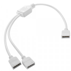 RGB LED förgreningskabel 4-pin hona 1 till 2-port