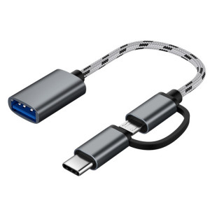 USB-A - USB-C + micro USB OTG adapter