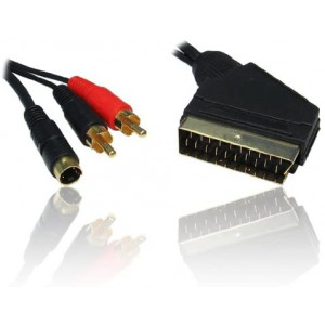Scart - RCA x 2 + SVideo 9-pin (2m)