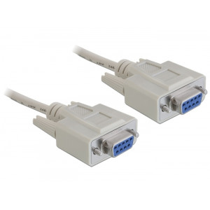 Seriell kabel DSub 9-pin RS-232 hona - hona 2m nullmodem