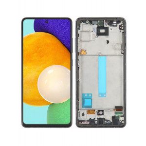 Skärm Samsung Galaxy A52 A526 OLED med ram svart