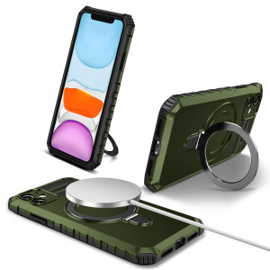 Skal iPhone 11 - MagSafe Magnetisk Hållare Grön