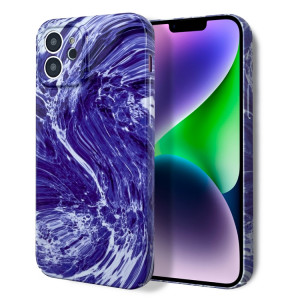 Skal iPhone 11 - Marmormönster lila vit