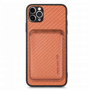 Skal iPhone 11 Kortficka Mag Magnetisk Brun