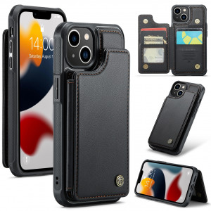 Skal iPhone 16e / 14 / 13 - CaseMe RFID Kortplatser Svart