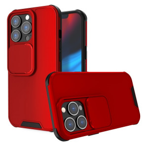 Skal iPhone 13 PRO MAX - Skjutbar Kameraskydd Röd