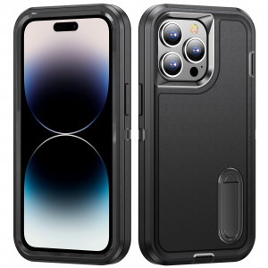 Skal iPhone 14 PRO - Ruggat 3i1 Hållare Svart