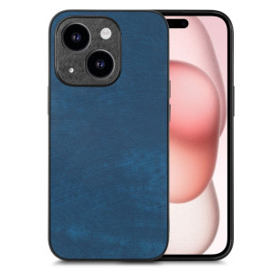 Skal iPhone 15 - Vintage Konstläder Blå