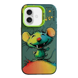 Skal iPhone 16 - Färgglad Figur Glad Mus