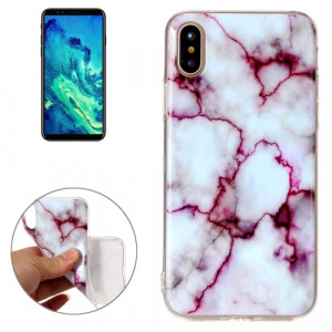 Skal iPhone X/XS - TPU Marmor Lila