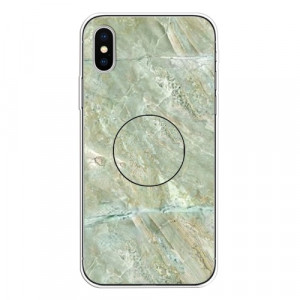 Skal iPhone X/XS - TPU Marmorlack Grön