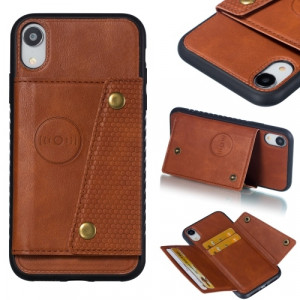 Skal iPhone XR - Kortplats Magnetisk Brun