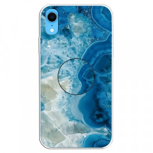 Skal iPhone XR - TPU Marmorlack Blå
