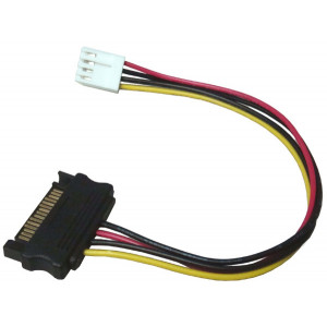 Strömkabel Floppy 3.5" 4-pin - SATA 15-pin ho-ha