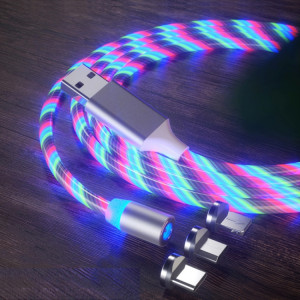 Magnetisk laddkabel 3-i-1 Universal 1m Multi LED