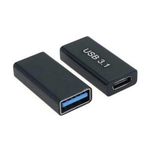 USB-C - USB-A adapter (hona - hona) Aluminium