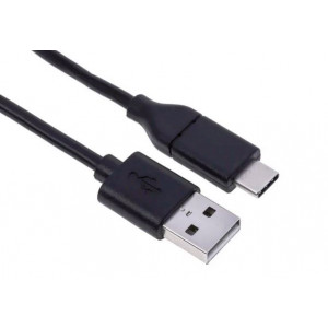 USB-C - USB-A kabel 2m 3A svart