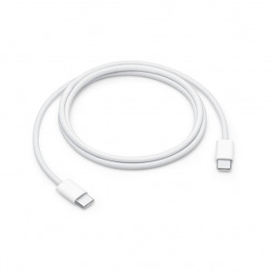 USB-C - USB-C kabel 60W 1m Slitstark flätad vit