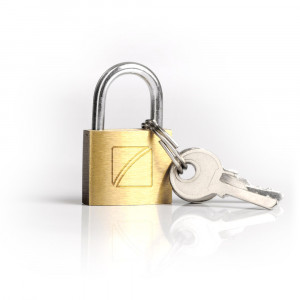 Security suitcase Padlock, 20mm - solid brass 020