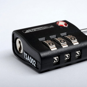 TSA 3 dial combi lock, mix Black,Blue or Red 036